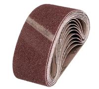 QUARKZMAN 100mm x 610mm Bandes de Ponçage, 10 Pcs 36 Grains Ceinture Abrasive en Oxyde D'Aluminium pour Travail du Bois, Polissage Métallique, Affûteuse de Couteaux