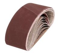 QUARKZMAN 100mm x 610mm Bandes de Ponçage, 10 Pcs 400 Grains Bande Abrasive en Oxyde D'Aluminium pour Travail du Bois, Polissage du Métal, Affûteuse de Couteaux