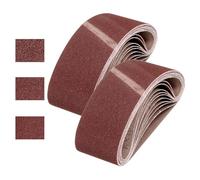 QUARKZMAN 100mm x 610mm Bandes de Ponçage, 30 Pcs 40/60/80 Grains Ceinture Abrasive en Oxyde D'Aluminium pour Travail du Bois, Polissage du Métal, Affûteuse de Couteaux