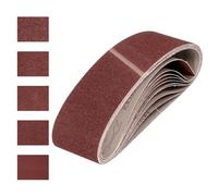 QUARKZMAN 100mm x 915mm Bandes Abrasives, 10 Pcs 60/80/120/240/320 Grains Oxyde D'Aluminium Bande Abrasive pour Travail du Bois, Polissage Métallique, Affûteuse de Couteaux