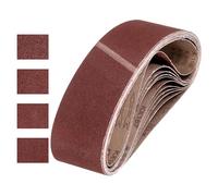 QUARKZMAN 100mm x 915mm Bandes de Ponçage, 12 Pcs 60/100/180/240 Grains Bande Abrasive en Oxyde D'aluminium pour Travail du Bois, Polissage du Métal, Affûteur de Couteaux
