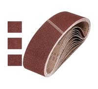 QUARKZMAN 100mm x 915mm Bandes de Ponçage, 12 Pcs 80/120/150 Grains Ceinture Abrasive en Oxyde D'Aluminium pour Travail du Bois, Polissage du Métal, Affûteuse de Couteaux