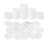 QUARKZMAN 100Pcs 0.8 inch Jetons De Poker en Plastique, Mini Jetons De Bingo Compteurs d'apprentissage Disques De Comptage Marqueurs Jetons De Jeu Opaques, Blanc