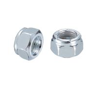 QUARKZMAN 100Pcs 5/16"-24 Écrous Hexagonaux Auto-Bloquants À Insert Nylon, Écrou Autofreinant En Acier Au Carbone Avec Insert Nylon Pour Fixations Et De Construction, Blanc&Blanc
