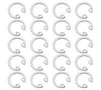 QUARKZMAN 100Pcs Anneau De Retenue Interne De 13mm Circlip, 304 Anneau D'Arrêt Interne En Acier Inoxydable Circlips C-Clips GB893 Pour Arbres Canelés Goujons, Ton Argenté