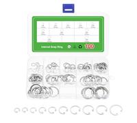 QUARKZMAN 100Pcs Assortiment De Circlips Intérieurs, 304 Acier Inoxydable Circlips 10 Tailles M8 M10 M12 M14 M16 M18 M20 M22 M24 M26