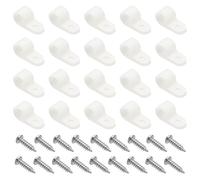 QUARKZMAN 100pcs Attaches-Câbles 1/2 Pouce Type-R Attache Nylon Pour Câble Fixation Cordon Raccords Pour Gestion Des Fils Avec Vis Blanc