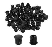 QUARKZMAN 100pcs Bouchons de Trou, 5mm(3/16") Capuchons d'Obturation en Plastique pour Trous de Perçage, Obturateur Cache Trou Bouchon Rond pour Insertion Meubles Armoire Panneaux Mur, Noir