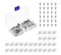 QUARKZMAN 100Pcs Crochets pour Tableaux en Triangle, Crochet de Cadre en Anneau, Attaches de Dos de Cadre avec 100 Vis pour Accrocher Horloges, Peintures, Photos, Argent