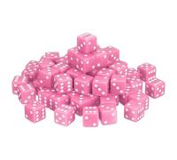 QUARKZMAN 100Pcs Dés Acrylique 6 Faces, 19mm/0.75" Grands Dés D6 Opaques en Gros pour Jeux De Société Fête d'anniversaire Fournitures Thème Amusant, Rose