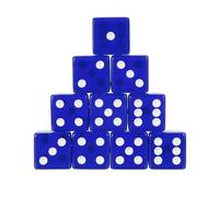 QUARKZMAN 100Pcs Dés en Acrylique, 19mm/0.75" Dés D6 Translucides, 6 Faces Carrées À Bords Arrondis pour Board Table Games Birthday Theme Party Supply, Blue
