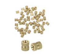 QUARKZMAN 100Pcs Écrous À Encoches M3x6x5.3mm, Laiton En Forme De I À Double Passage Pour Pièces D'impression 3D Pour Pièces D'impression Et Automobiles