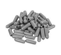 QUARKZMAN 100Pcs Embout Caoutchouc 4.5mm ID Cache-Boulons Rond en PVC Vinyle Cache Vis Gris Clair de Protection pour Filetage de Vis