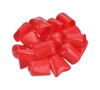 QUARKZMAN 100pcs Embouts en Caoutchouc, 19 mm ID Vis Filetage Protecteur en PVC Embouts de Protection Flexible pour Tube Métallique, Câbles, Fils, Tige, Écrou et Cache Boulon, Rouge