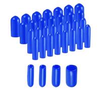QUARKZMAN 100Pcs Embouts en Caoutchouc Ronds 2mm 3mm 4mm 6mm Couverture en Vinyle Bleu Protecteurs de Filetage de Vis Assortiment Kit