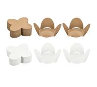 QUARKZMAN 100Pcs Enveloppes À Truffes, Caissettes Mini Cupcake, Coupes À Chocolat, Supports À Dessert Pour Noël, Saint-Valentin, Mariage Anniversaire Fête, Blanc/Brun