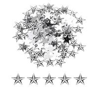 QUARKZMAN 100PCS Étoile En Strass Acrylique 14x14mm Plat Dos Gemmes En Plastique Pour Artisanat Perle Peinture Visage Fabrication De Bijoux Costume, Gris Transparent