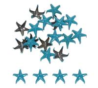 QUARKZMAN 100Pcs Étoiles Métalliques À Griffes, 10mm 5-Griffes Rivets Punk Clous Têtes De Rivets Pour Cuir Pour DIY Artisanat Vêtements Maroquinerie Sacs Chaussures, Bleu