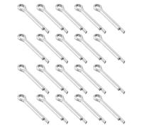 QUARKZMAN 100Pcs Goujons Fendus En Acier CarAdmirablee Zingué 4mmx25mm, Attaches Rapides Goujons Fendus Pour Électroménager, Équipement du Sport, Mécanique Automobile (Blanc)