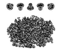 QUARKZMAN 100Pcs Œillets 2mm 1/9 Pouce Kit Œillets Laiton Noir