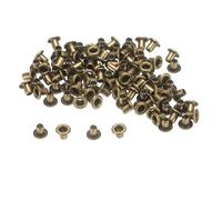 QUARKZMAN 100pcs Œillets Kit en Métal Œillets de 2mm ID, Œillets en Fer Trou Minuscule pour Chaussures Vêtements Ceinture Sac Bricolage Projet Cuir DIY Accessoires, Bronze
