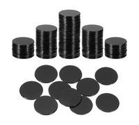 QUARKZMAN 100Pcs Jetons De Poker 0.7 Pouce, Jetons De Bingo en Plastique Compteurs d'apprentissage Disques De Comptage Marqueurs Jetons De Jeu Opaques, Noir, Plat