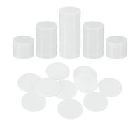 QUARKZMAN 100Pcs Jetons De Poker De 1 Pouce, Jetons De Bingo en Plastique Compteurs d'apprentissage Disques De Comptage Marqueurs Jetons De Jeu Opaques, Blanc, Plat