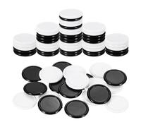 QUARKZMAN 100Pcs Jetons De Poker en Plastique De 0.8 Pouce, Mini Jetons De Bingo Compteurs d'apprentissage Disques De Comptage Marqueurs Jetons De Jeu Opaques, Noir/Blanc