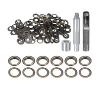 QUARKZMAN 100Pcs Kit d'Outils pour Œillets en Cuivre de 12 mm avec Poinçon Creux, Outils de Pose d'Œillets pour Vêtements en Cuir, Tissu, Ceinture, Couleur Bronze