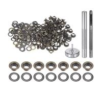 QUARKZMAN 100Pcs Kit d'Outils pour Œillets en Cuivre de 3,5 mm avec Poinçon Creux, Outils de Pose d'Œillets pour Vêtements en Cuir, Tissu et Ceinture, Couleur Bronze