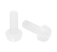 QUARKZMAN 100Pcs M3 x 8mm Fileté Nylon Phillips Cruciforme Cylindrique Tête cylindrique Machine Vis Boulons Blanc