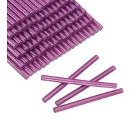 QUARKZMAN 100pcs Mini Bâtons De Colle 0.3"x3.9" Bâtons De Colle Chaude Pour Pistolet À Colle Adhésif À Fusion Chaude Pour DIY Artisanat Scellage Réparation, Pailleté Rose Rouge