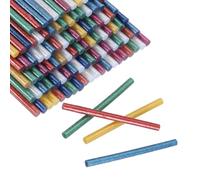 QUARKZMAN 100pcs Mini Bâtons De Colle 0.3"x3.9" Bâtons Pour Pistolet À Colle Chaude Adhésif À Fusion Pour DIY Artisanat Scellage Réparation Décoration De Fête, Couleurs Mixtes Pailletées