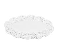 QUARKZMAN 100Pcs Napperons En Papier Dentelle Blanche 6,5 X 9 Pouces Napperons Ovales En Papier Pour Mariage, Anniversaire, Goûter