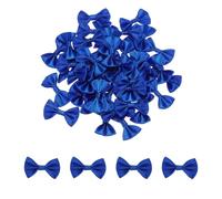 QUARKZMAN 100Pcs Nœud Papillon Bleu Marine 3.8 x 2.5cm Mini Nœud Papillon pour l'Artisanat Petits Nœuds en Satin en Vrac pour Bricolage, Couture, Scrapbooking, Cadeau de Mariage