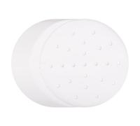 QUARKZMAN 100pcs Papier Cuisson pour Friteuse sans Huile 7.5 Pouces Ronds Liners pour Vapeur en Bambou avec Trous Papier Parchemin Perforé Antiadhésif Feuilles Jetables, Blanc