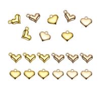 QUARKZMAN 100pcs Pendants 3D Petits Cœurs Pour DIY Bijoux, Or/Or Clair