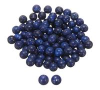 QUARKZMAN 100pcs Perles En Pierre Naturelle 10mm Lapis Lazuli Bleu Rondes En Pierre Gemme Lisse Véritables Billes Libres Pour Fabrication De Bijoux Bracelets Colliers Boucles D'oreilles DIY