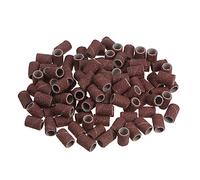 QUARKZMAN 100pcs Ponçage Tambours 1/4 pouce Mini Ponçage Manchons 120 Grain Ponçage Bandes pour Tambour Ponceuse Rotative Outils