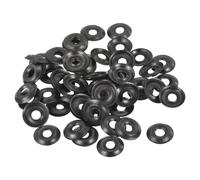 QUARKZMAN 100Pcs Rondelle à Tête de Coupe, Rondelles de Finition à Tête Fraisée en Fer Noir pour Vis M4 (ID M4 x OD 14mm x Épaisseur 2mm)
