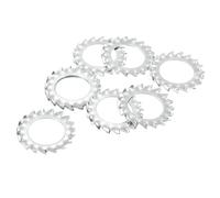 QUARKZMAN 100Pcs Rondelles de Blocage Dentées Externes, M18 en Acier Finition Zinc, Rondelle de Blocage Dentée Externe pour Fixations d'Équipement Mécanique, Argent