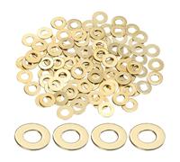QUARKZMAN 100Pcs Rondelles Plates M3 En Laiton, 7mm DI x 3mm DE x 0.5mm Épaisseur Rondelles D'Étanchéité Métalliques, Joint D'Étanchéité Métrique pour Vis Boulons Écrous