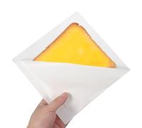 QUARKZMAN 100pcs Sachets À Pâtisserie, 7.9 x 7.9 Pouce Papier Double Ouverture Anti-Graisse pour Sandwich, Donut, Pretzel, Snacks, Cookies, Papier Blanc