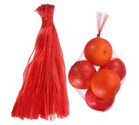 QUARKZMAN 100PCS Sacs Réutilisables en Maille À Produits, 13.8 inches Sacs D'Éclosion D'Œufs Lavables Respirants Filets À Fruits Élastiques Filets De Stockage De Mer Alimentaires, Rouge