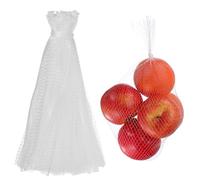 QUARKZMAN 100PCS Sacs Reutilisables en Maille pour Produits, 11.8 inches Sacs D'Eclosion D'Oeufs Lavables Respirants Filets A Fruits Etirables Filets en Maille De Stockage, Blanc