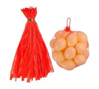 QUARKZMAN 100Pcs Sacs Réutilisables en Maille pour Produits, 40cm Filet en Nylon avec Fermeture À Boucle, Sacs Élastiques pour Éclosion D'œufs pour Stockage De Fruits Et Légumes, Rouge