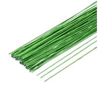 QUARKZMAN 100pcs Tiges De Fil Floral Vert Pliables 0.55mm 24 Gauge