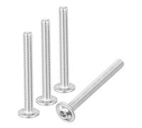 QUARKZMAN 100Pcs Vis À Tête Hexagonale À Collet Bombé M4-0.7x35mm, Fixations À Entraînement Hexagonal En Acier Inoxydable 304, Vis Machine Filetées Complètement, Argenté