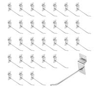 QUARKZMAN 100Pièces Crampons pour Panneaux Rainurés, Accessoires pour Panneaux Rainurés en Métal de 4 Pouces/100 mm, Crampons pour Panneaux Rainurés pour Exposition Commerciale (Argent)