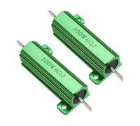 QUARKZMAN 100W 8 Ohm Aluminium Boîtier Résistance x 2 Pièces Vis Languettes Monté Bobiné pour Ascenseurs, Sonnez Sonnettes et Transformateurs, [Vert]